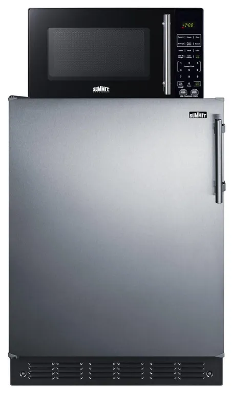 Summit MRF6K2ALHD 24"W 5.5 Cu. Ft. Left Hinge Compact Freezerless - Stainless