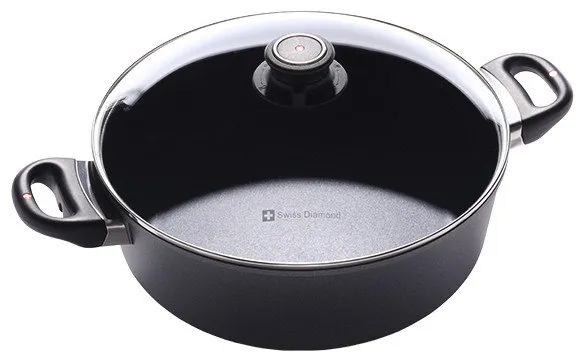 Swiss Diamond Nonstick 5.3 Quart Braiser with Lid