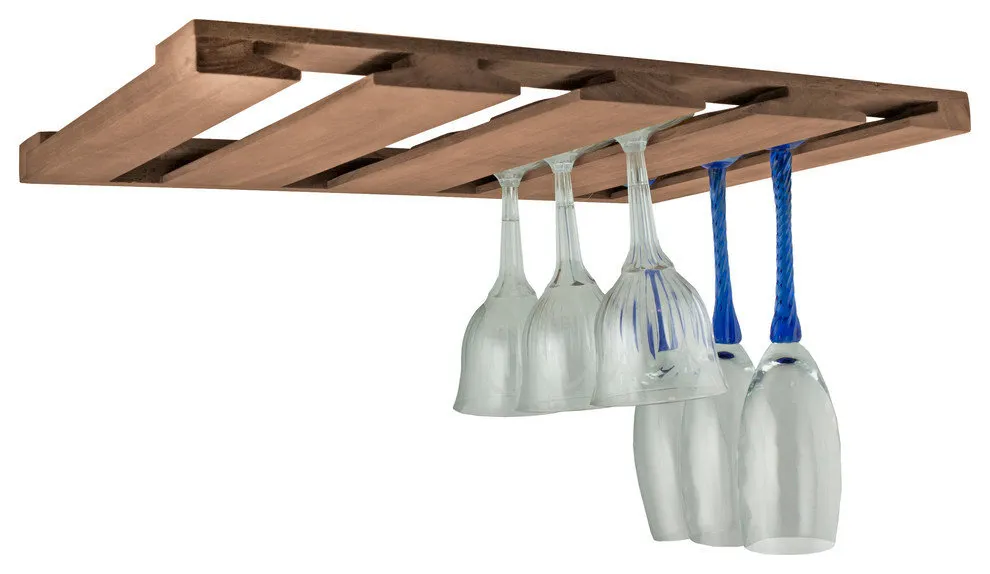Teak Overhead Wineglass Rack