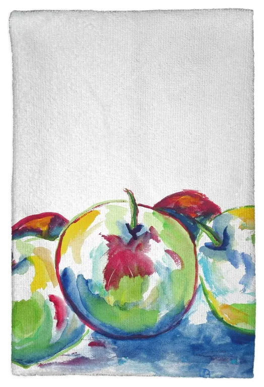 Three Apples Kitchen Towel - Two Sets of Two (4 Total)