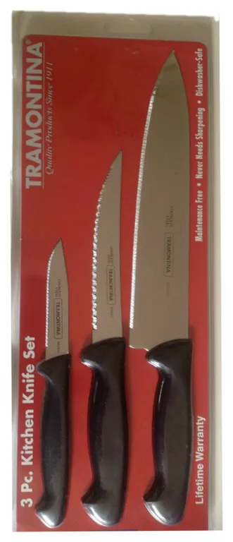 Tramontina 80020/505 Kitchen Knife Set, Stainless Steel, 3 Piece