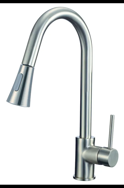 Valcea Single Handle Pull-Out Sprayer Kitchen Faucet, Brushed Nickel