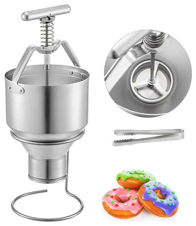 VEVOR Donut Depositor Dropper Hopper 5L Manual Donut Dispenser with Stand Holder