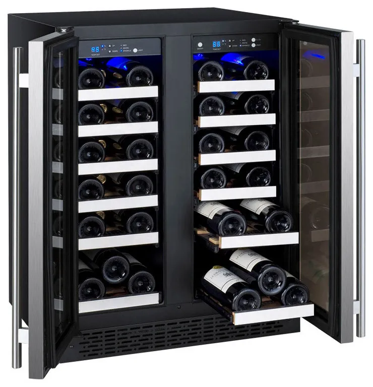 Wine Cooler: 24" FlexCount II Tru-Vino 36 Bottle Dual Zone Stainless Steel