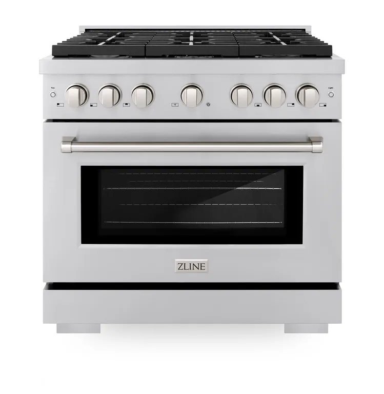 ZLINE 36 In. Freestanding Gas Range, Stainless Steel, SGR36